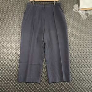Jones New York Sport Navy Blue Pinstripe Trouser Dress Pants Wide Leg Women‎ 14